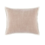 Gehry Velvet/Linen Decorative Pillow, Stone, 16" Lumbar