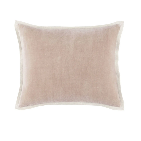 Gehry Velvet/Linen Decorative Pillow, Stone, 16" Lumbar