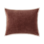 Gehry Velvet/Linen Decorative Pillow, Russet 16" Lumbar