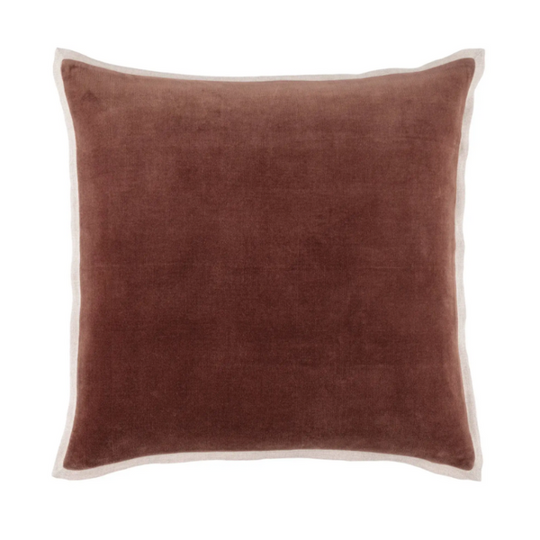 Gehry Velvet/Linen Decorative Pillow, Desert Russet, 22" x 22"