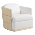 Oakridge Swivel Lounge Chair, Beige/Oyster Chenille