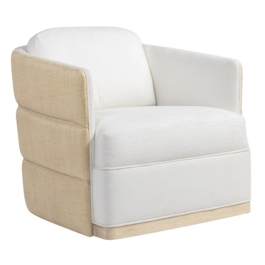 Oakridge Swivel Lounge Chair, Beige/Oyster Chenille