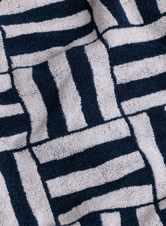Willis Pool Towel, Obsidian & Stone