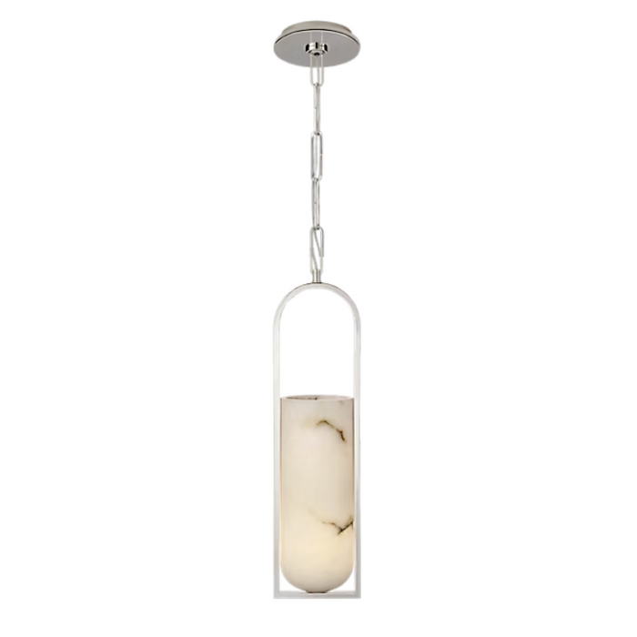 Melange Small Elongated Pendant, Polished Nickel