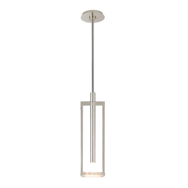 Melange Small Floating Disc Pendant, Polished Nickel