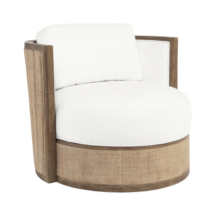 Diego Swivel Lounge Chair, Basket Weave