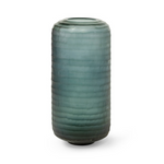 Zanzibar Glass Vase, Tall, Sea Green, 9"Dia x 19"H