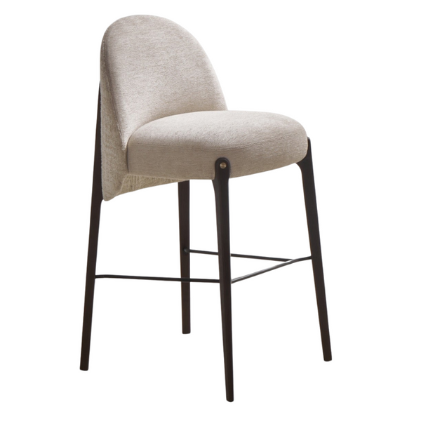 Ames Bar Chair, Smoked Oak/Gema/Arda Pearl