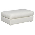 Lucca Ottoman/Bumper, Kipri Snow Performance Fabric, 43.5"W x 29.5"D