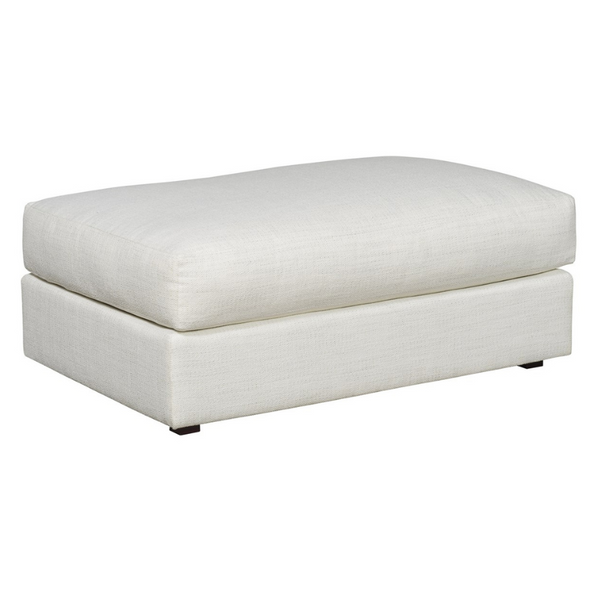 Lucca Ottoman/Bumper, Kipri Snow Performance Fabric, 43.5"W x 29.5"D