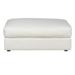 Lucca Ottoman/Bumper, Kipri Snow Performance Fabric, 43.5"W x 29.5"D