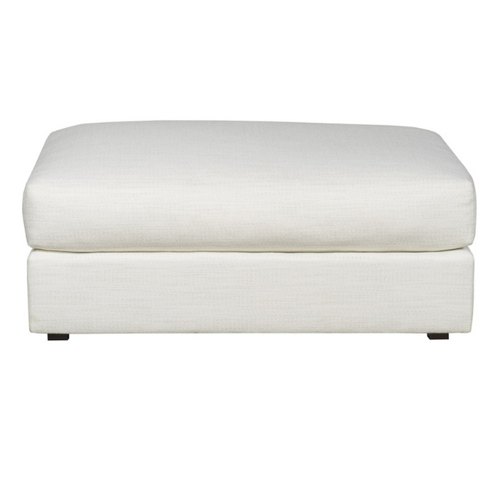 Lucca Ottoman/Bumper, Kipri Snow Performance Fabric, 43.5"W x 29.5"D