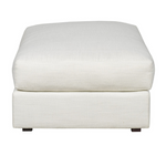 Lucca Ottoman/Bumper, Kipri Snow Performance Fabric, 43.5"W x 29.5"D