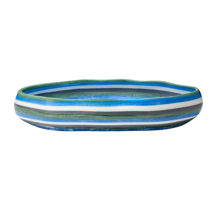 Rucchin Oval Bowl, 24", Sea Mix Stripe