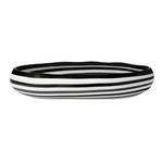 Rucchin Oval Bowl, 24", Black/White Stripe