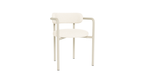 Porto Dining Chair, Aluminum Bone/ Riviera Ivory