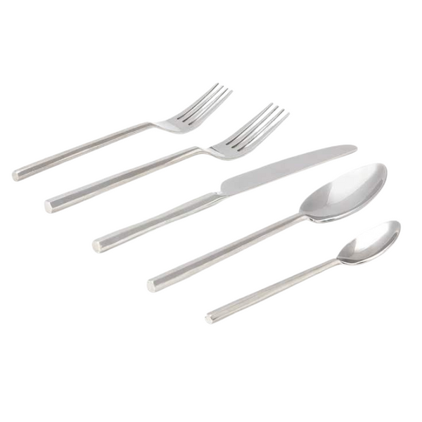 Gwen Polished Silver Flatware, 5 Piece Set