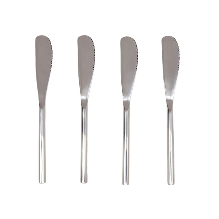 Gwen Polished Silver Spreaders, Set of 4