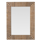 Malena Mirror, Natural Teak/Natural Bone, 30"W x 40"H