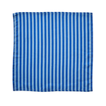 Pinstripe Blue Linen Napkins, Set of 8
