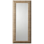 Tilda Mirror, Semi Matte Faux Rattan, 22"W x 50"H
