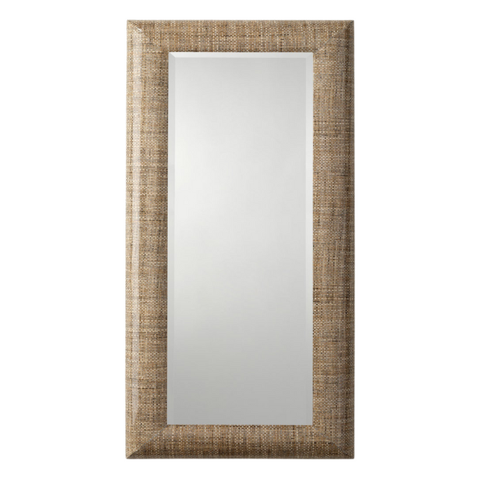 Tilda Mirror, Semi Matte Faux Rattan, 22"W x 42"H
