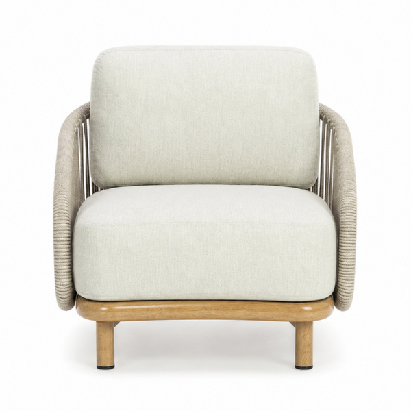 Lounge Delight Accent Chair, Oak/Oyster