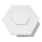 Ocean Master M1 Cupola 10' Hexagon, Natural/Sea Mist Scallop Valance, with Natural Protective Cover