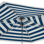 Ocean Master M1, Classic Centre Post, 8.5ft Hexagon, Med Blue/Canvas Stripe, Polished Titanium