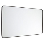 Double Vanity Rounded Rectangle Metal Framed Mirror, Oil Rubbed Bronze, 66"W X 36"H