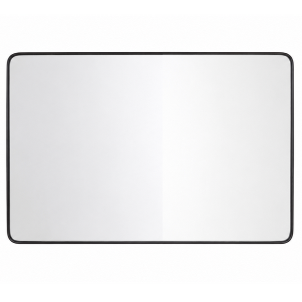 Double Vanity Rounded Rectangle Metal Framed Mirror, Oil Rubbed Bronze, 66"W X 36"H