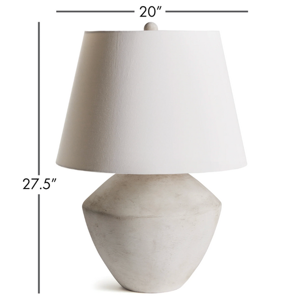 Clyde Lamp, Stone, 27.5"H