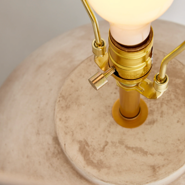 Clyde Lamp, Stone, 27.5"H