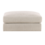Leone Stocked Bumper, Topper Oatmeal Performance Fabric, 40.5"W x 40.5"D x 19"H