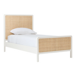 Ida Twin Bed, White/Natural