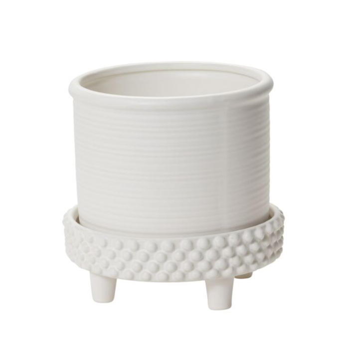 Jane Footed Pot with Saucer, 8"