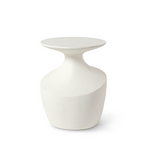 Chelsea Outdoor Side Table, Short, White, 15"Dia x 19.25"H