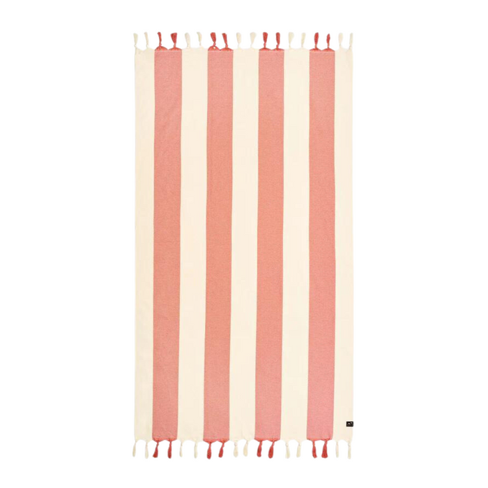 Capri Turkish Towel Pink & White Stripe