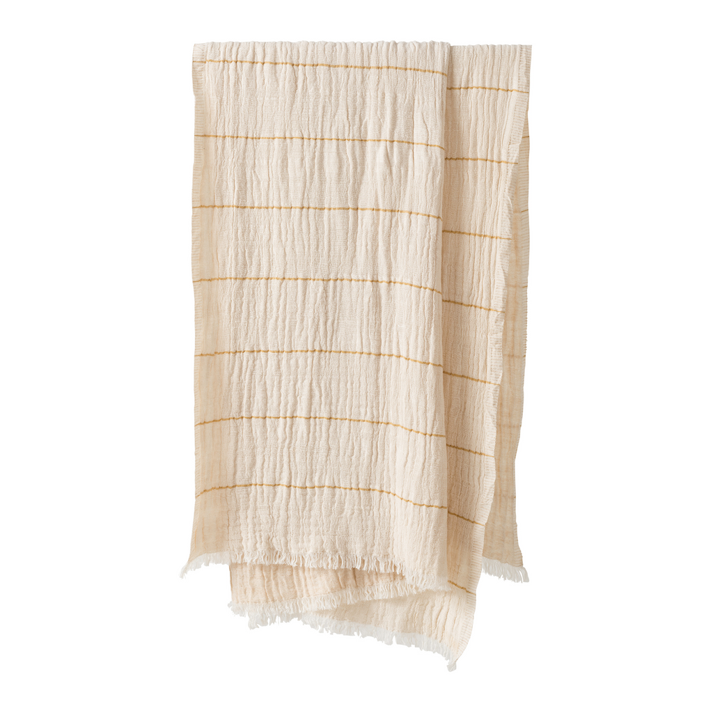 Butternut Color Throw August Cotton Blend Throw, Natural/Butternut – Anna Hislop Home