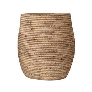 Hand-Woven Water Hyacinth Basket, 19.5"