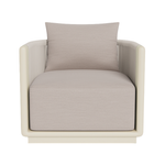 Palm Beach Swivel Lounge Chair, Aluminum Bone/Panama Marble/Rope Shell, 31.5"W
