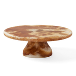 Hugo Cake Stand - Amber Swirled, 12" Dia