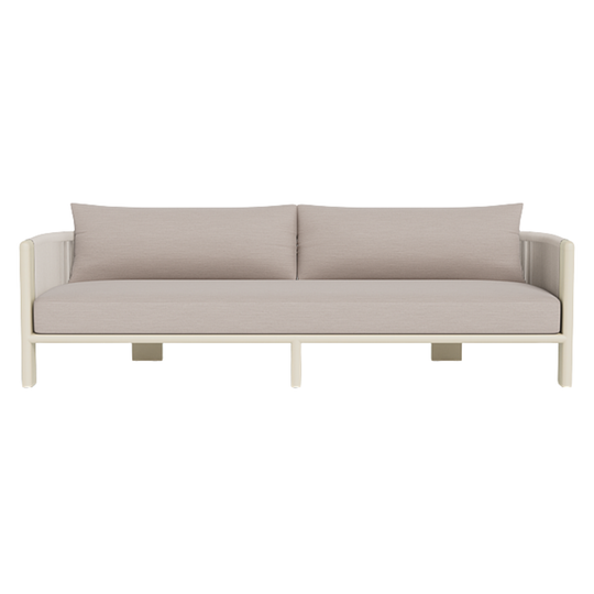 Palm Beach 3 Seater Sofa, Aluminum Bone/Panama Marble/Rope Shell, 96" W
