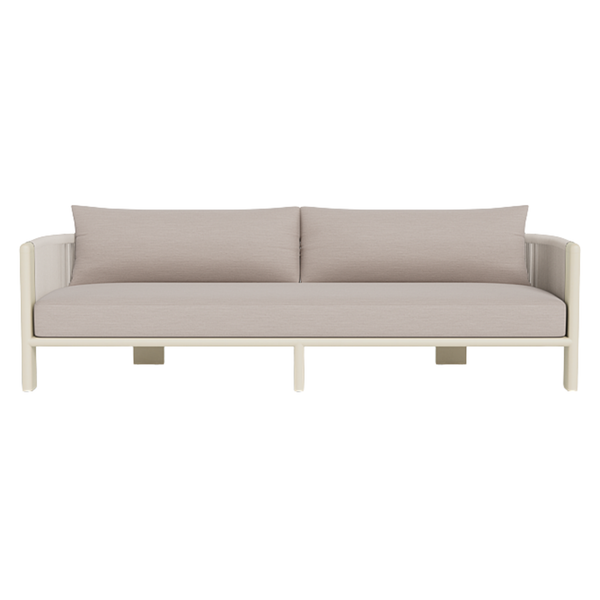 Palm Beach 3 Seater Sofa, Aluminum Bone/Panama Marble/Rope Shell, 96" W