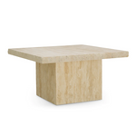 Villeroy Coffee Table - Travertine, 25.79" Dia
