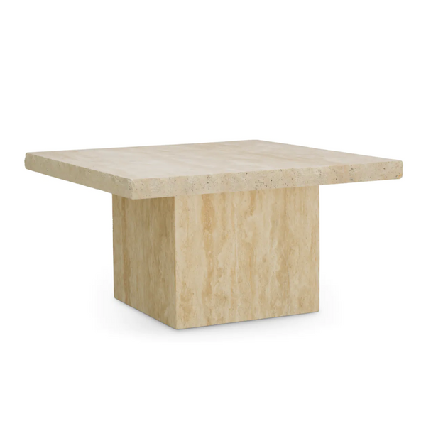 Villeroy Coffee Table - Travertine, 25.79" Dia