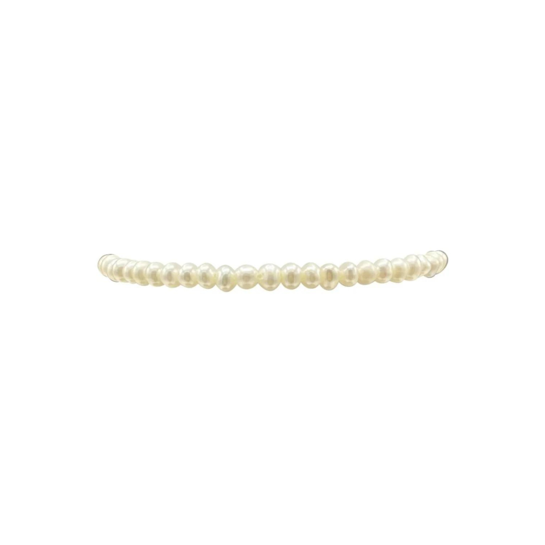 2MM Signature Bracelet with White Pearl