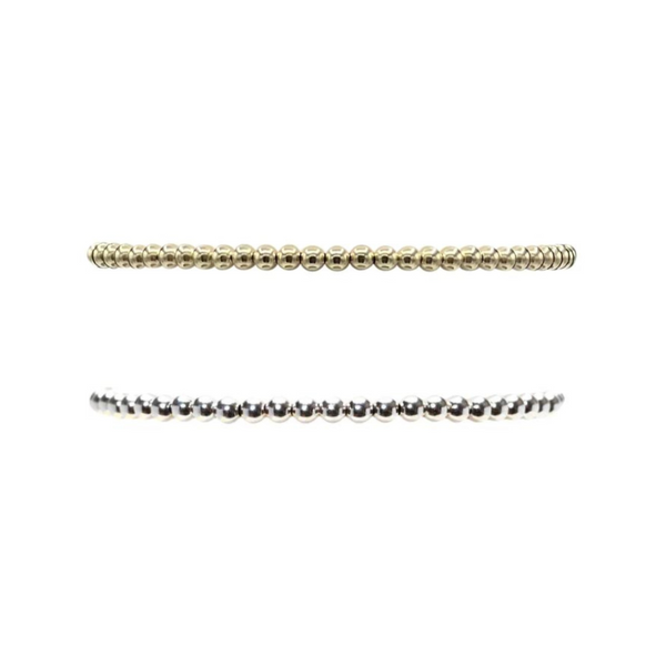 3MM Signature Bracelet, Gold and Silver