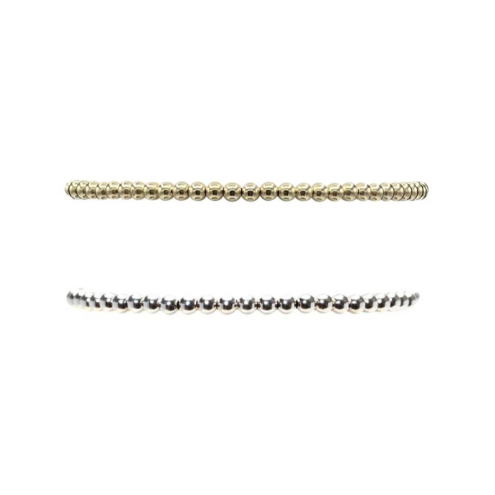 3MM Signature Bracelet, Gold and Silver