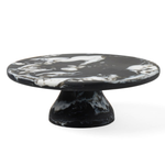 Hugo Cake Stand - Black Swirled, 12"Dia
